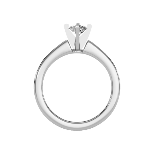 Majestic Solitaire Ring In 925 Sterling Silver - Two