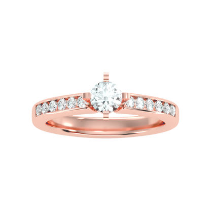 Majestic Solitaire Ring In 925 Sterling Silver - Seven