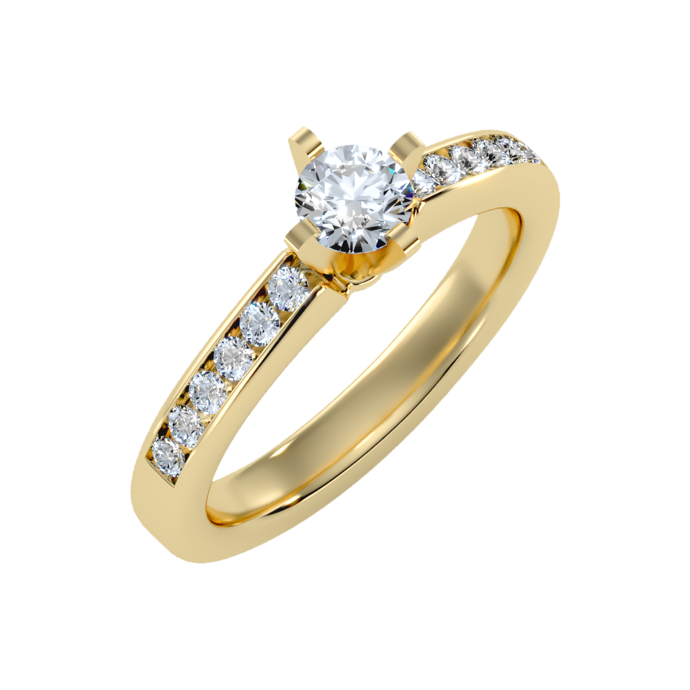 Majestic Solitaire Ring In 925 Sterling Silver - Nine