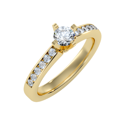 Majestic Solitaire Ring In 925 Sterling Silver - Nine