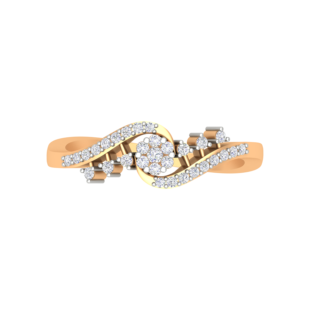 Mandalence Diamond Ring In 925 Sterling Silver - Ten