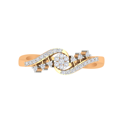 Mandalence Diamond Ring In 925 Sterling Silver - Ten