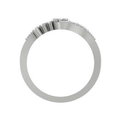 Mandalence Diamond Ring In 925 Sterling Silver - Six