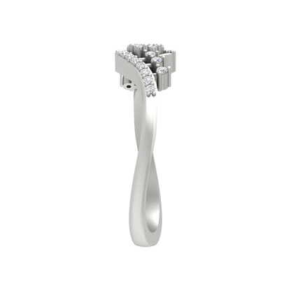 Mandalence Diamond Ring In 925 Sterling Silver - Seven