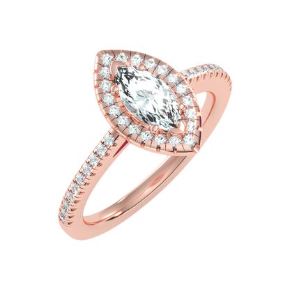 Marquise Shaped Diamond Ring - One