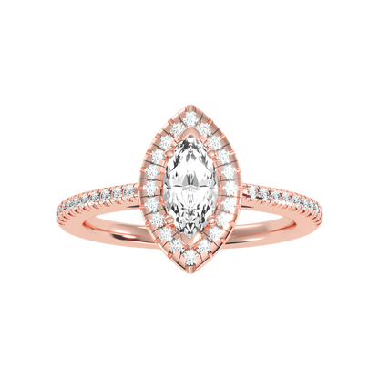 Marquise Shaped Diamond Ring - Three