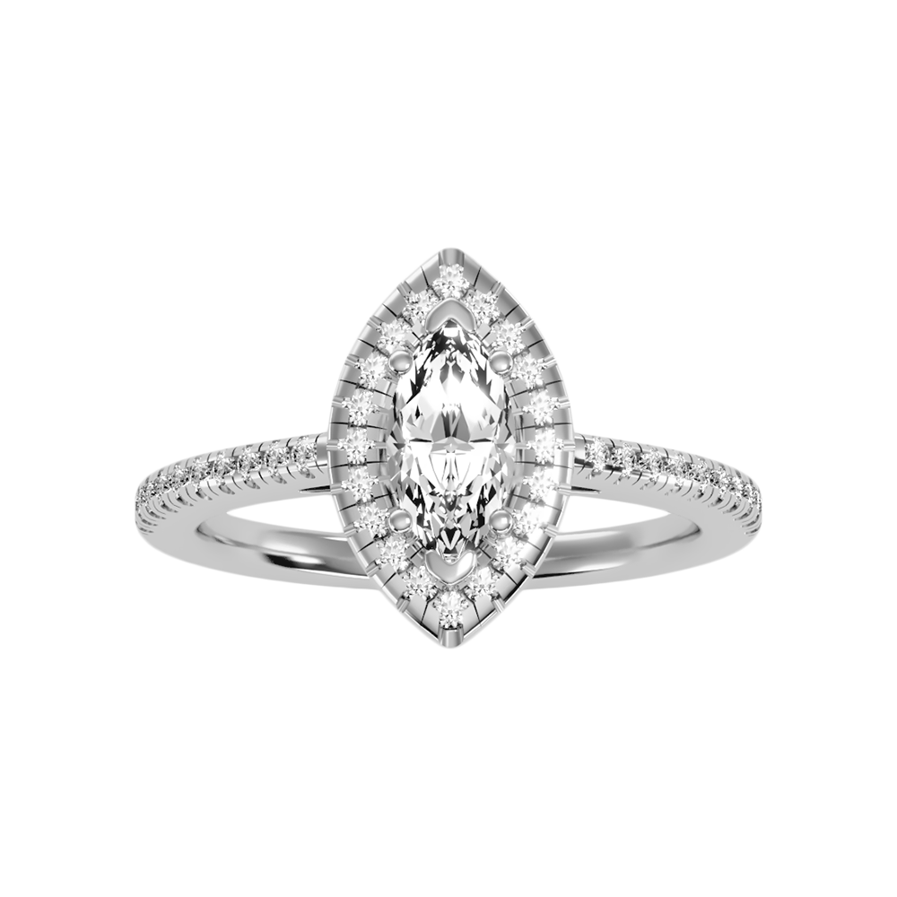 Marquise Shaped Diamond Ring - Six
