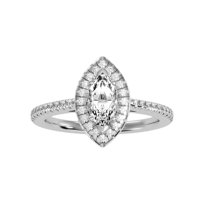 Marquise Shaped Diamond Ring - Six
