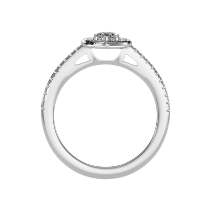 Marquise Shaped Diamond Ring In 925 Sterling Silver - Eight