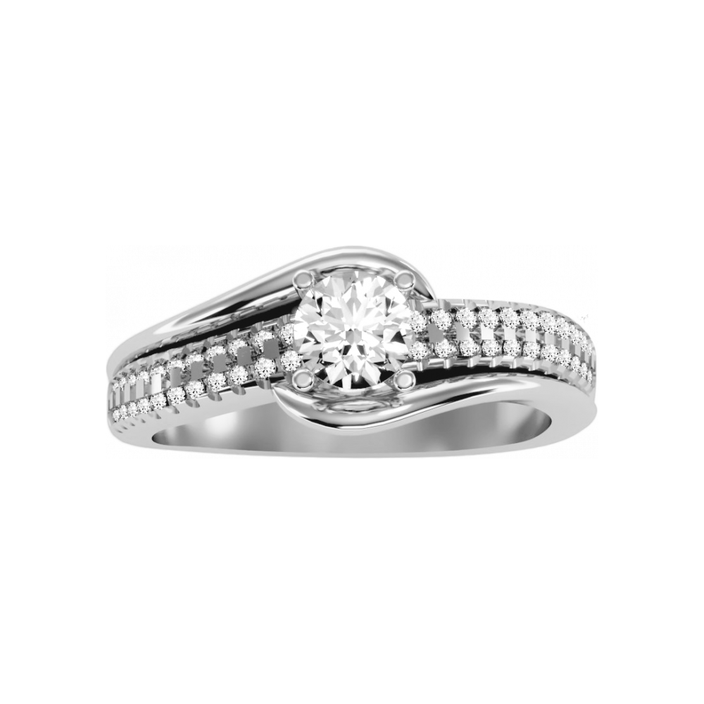 Marvellous Solitaire Ring In 925 Sterling Silver - Four