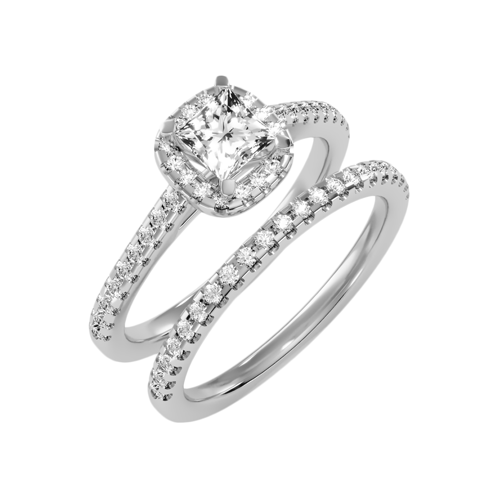 Marvellou Bridal Ring Set In 925 Sterling Silver - One