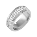 Marvelous Men's Triple Row Pave Lab Grown Diamond Band