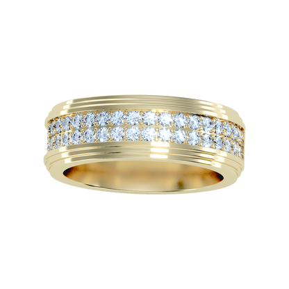 Marvelous Men's Broad Band Ring In 925 Sterling Silver - Ten