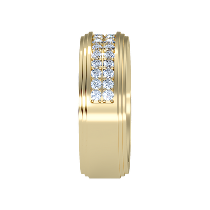 Marvelous Men's Broad Band Ring In 925 Sterling Silver - Eleven