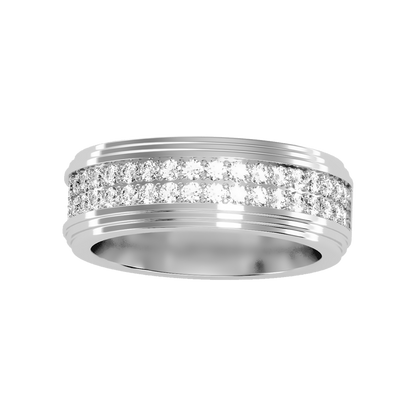 Marvelous Men's Broad Band Ring - Three