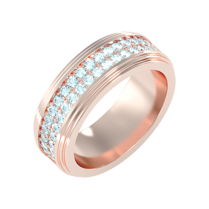 Marvelous Men's Broad Band Ring - Five