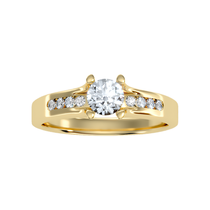 Marvelous Solitaire Ring In 925 Sterling Silver - Ten