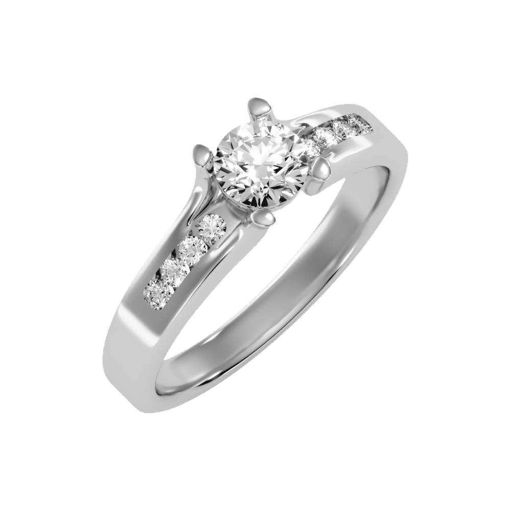Marvelous Solitaire Ring In 925 Sterling Silver - Five