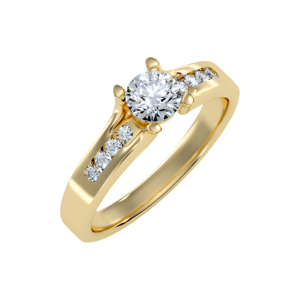 Marvelous Solitaire Ring In 925 Sterling Silver - Nine