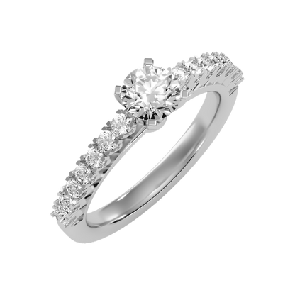 May Flower Solitaire Ring - One