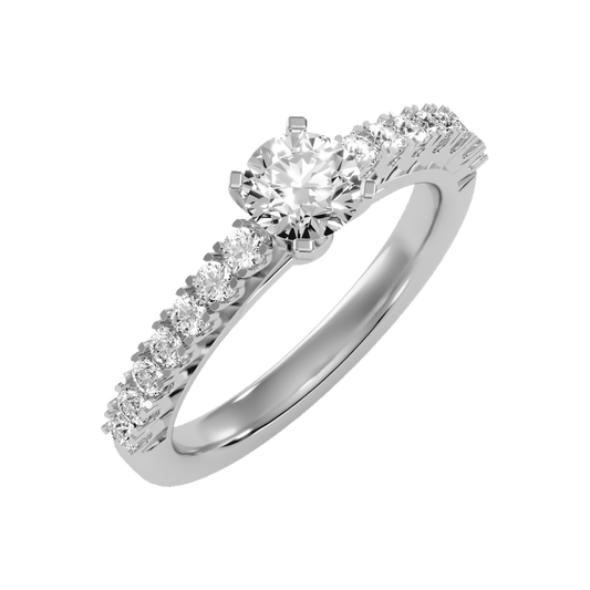 May Flower Solitaire Ring - One