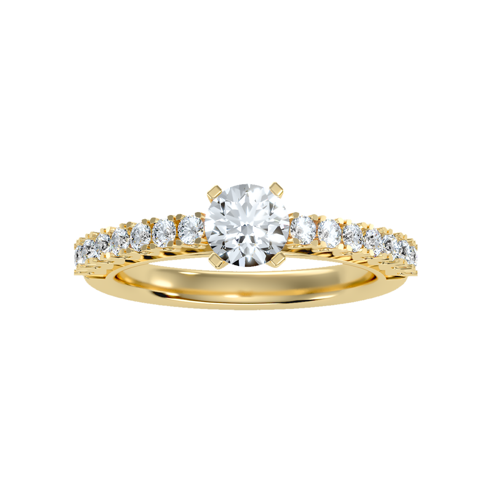 May Flower Solitaire Ring In 925 Sterling Silver - Ten