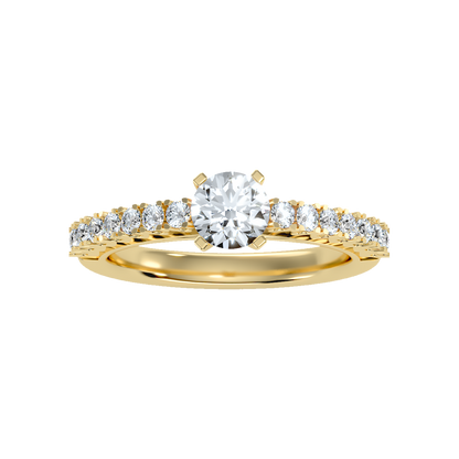 May Flower Solitaire Ring - Ten