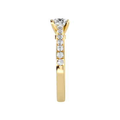May Flower Solitaire Ring - Eleven