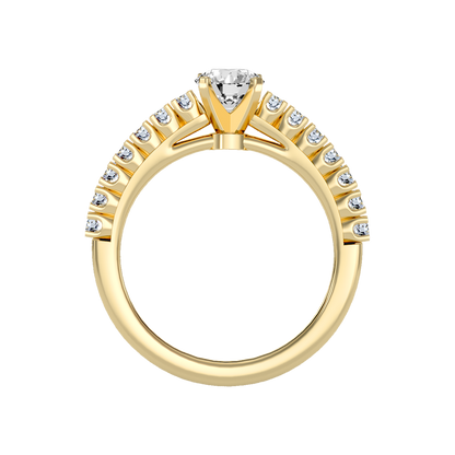 May Flower Solitaire Ring - Twelve