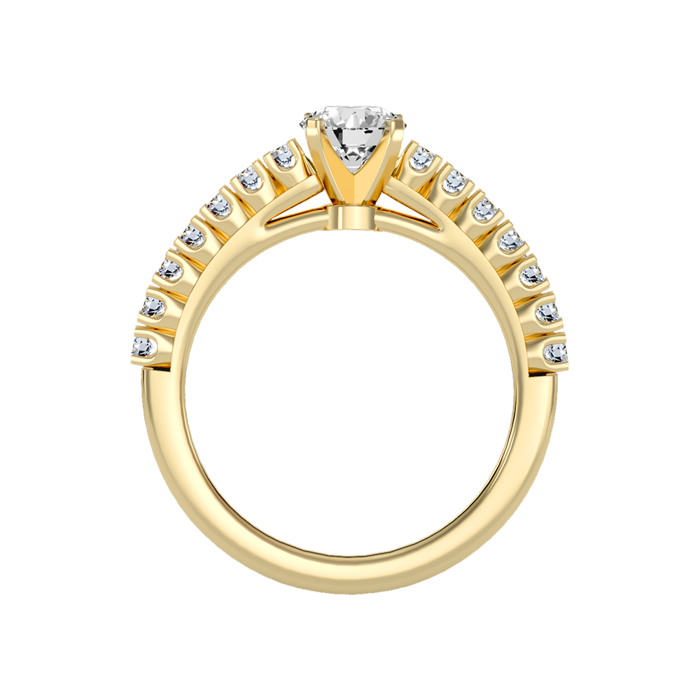 May Flower Solitaire Ring In 925 Sterling Silver - Twelve