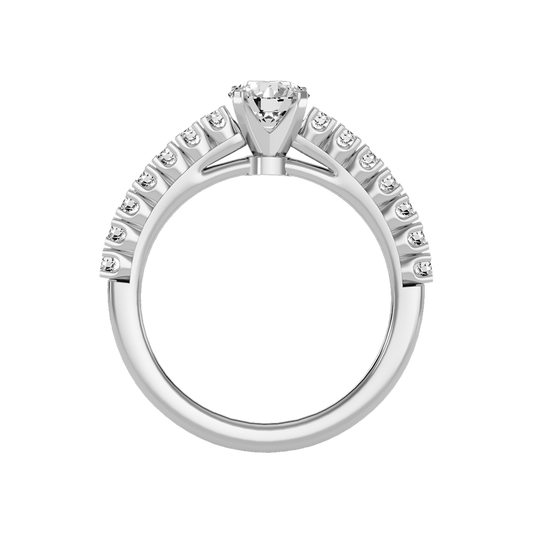 May Flower Solitaire Ring In 925 Sterling Silver - Two