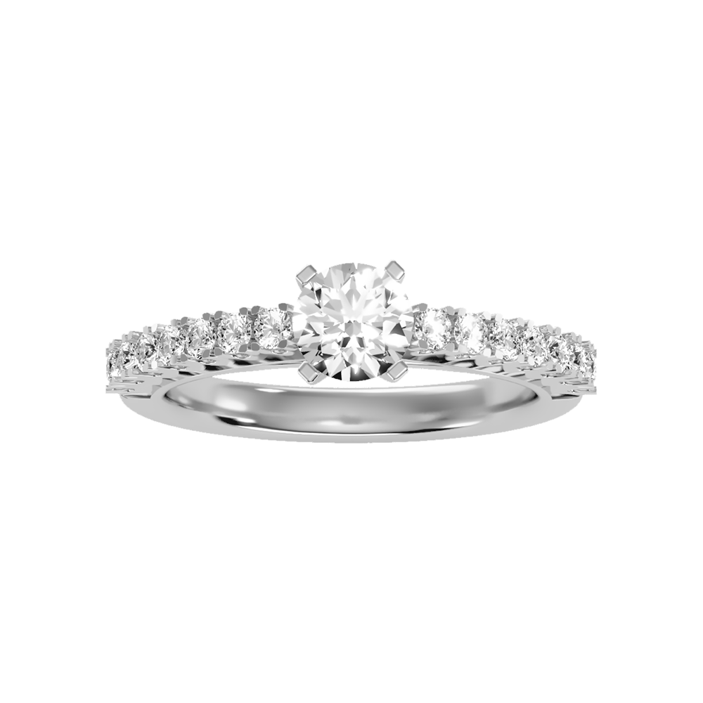 May Flower Solitaire Ring - Three