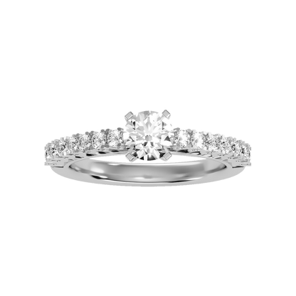 May Flower Solitaire Ring - Three