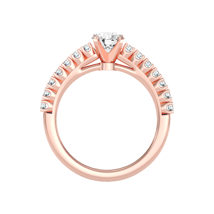 May Flower Solitaire Ring In 925 Sterling Silver - Six