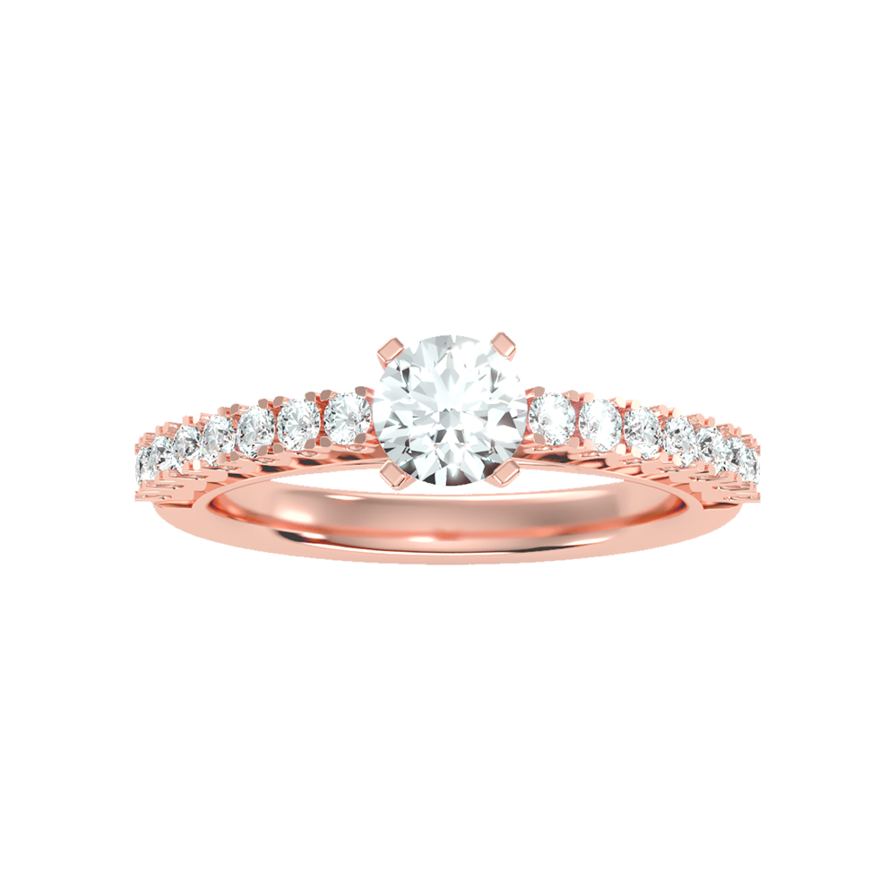 May Flower Solitaire Ring In 925 Sterling Silver - Seven