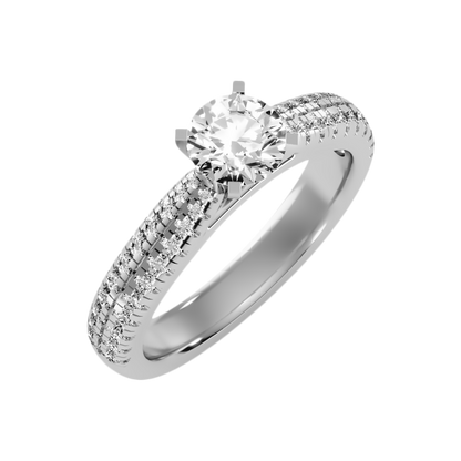 Mazica Solitaire Ring In 925 Sterling Silver - One