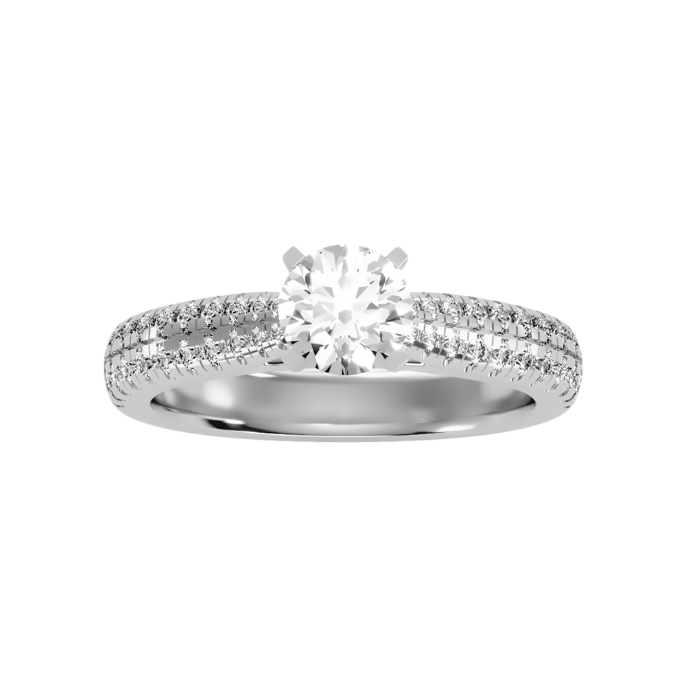 Mazica Solitaire Ring In 925 Sterling Silver - Three