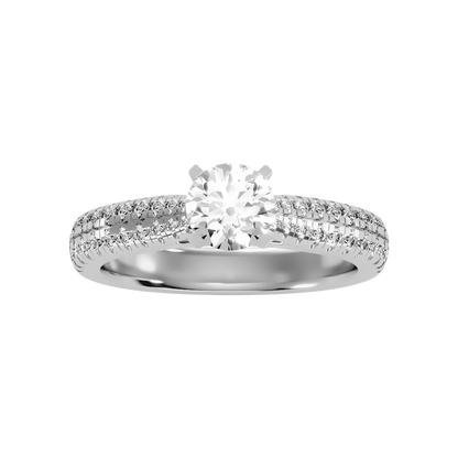 Mazica Solitaire Ring In 925 Sterling Silver - Three