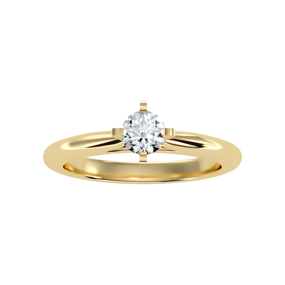 Mellifluous Solitaire Ring In 925 Sterling Silver - Ten