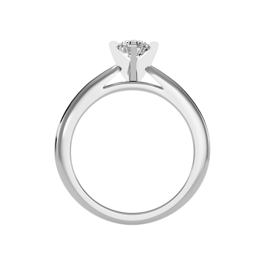 Mellifluous Solitaire Ring In 925 Sterling Silver - Two