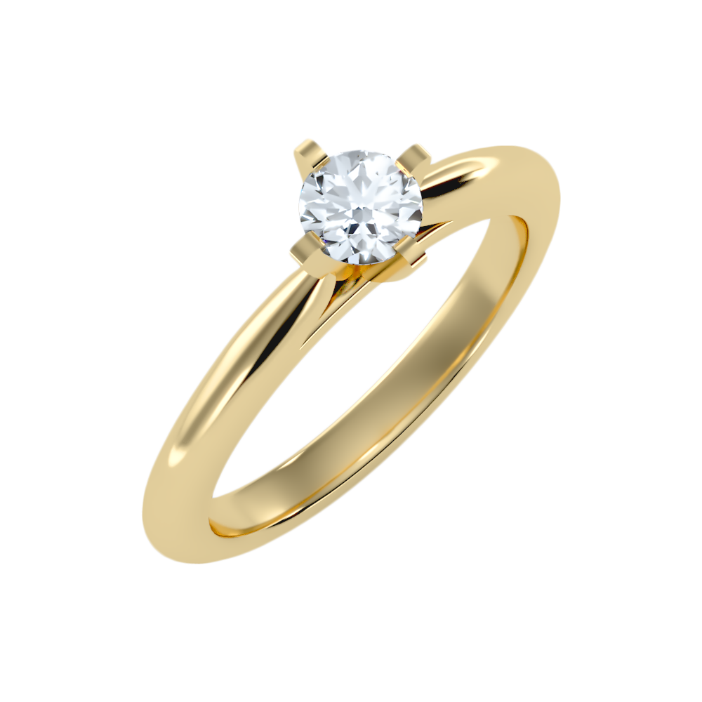 Mellifluous Solitaire Ring In 925 Sterling Silver - Nine