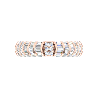 Meravellos Broad Band Ring In 925 Sterling Silver - Two