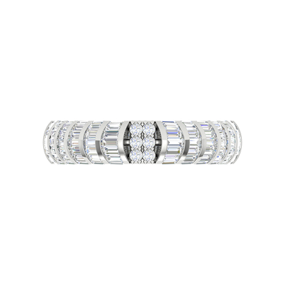 Meravellos Broad Band Ring In 925 Sterling Silver - Six