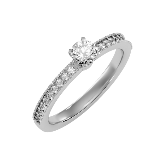 Mercy Solitaire Ring In 925 Sterling Silver - One