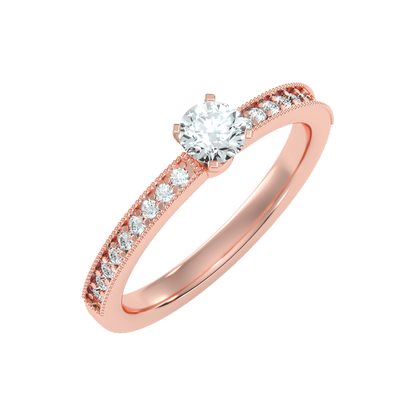 Mercy Solitaire Ring In 925 Sterling Silver - Five