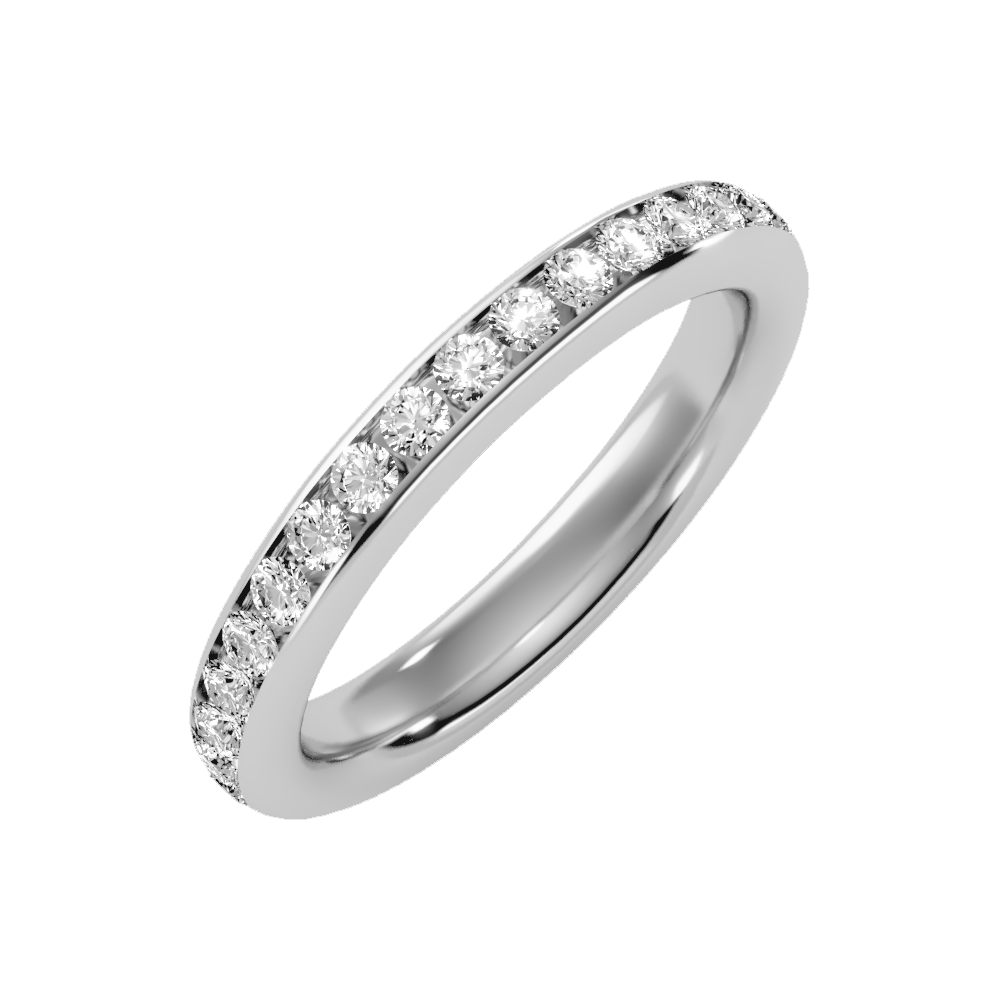 Mesmerizing Eternity Band In 925 Sterling Silver - Five