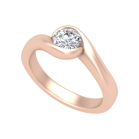 Mesmerizing Solitaire Ring In 925 Sterling Silver - One