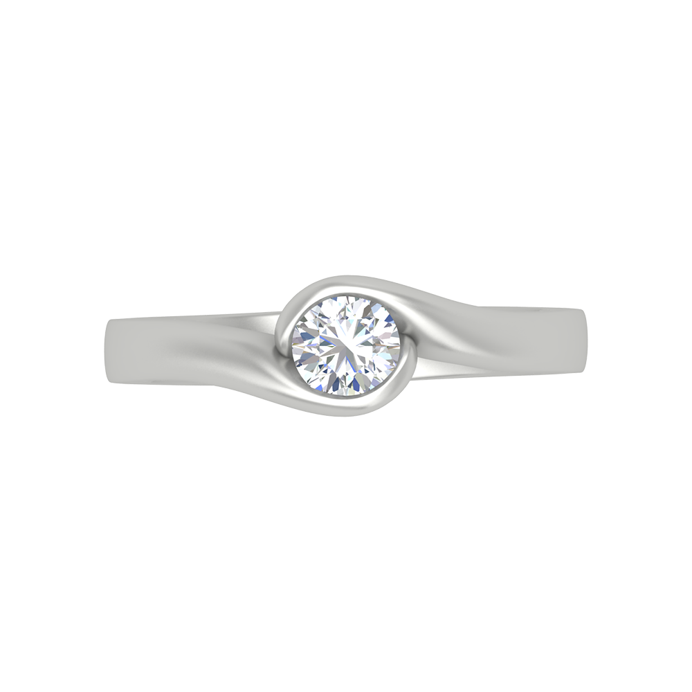 Mesmerizing Solitaire Ring In 925 Sterling Silver - Six