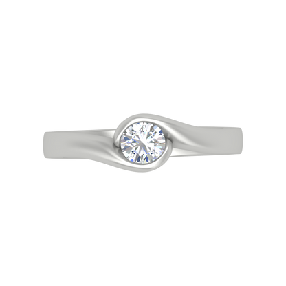 Mesmerizing Solitaire Ring In 925 Sterling Silver - Six