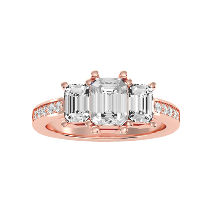 Mesmerizing Three Stone Ring - Twelve